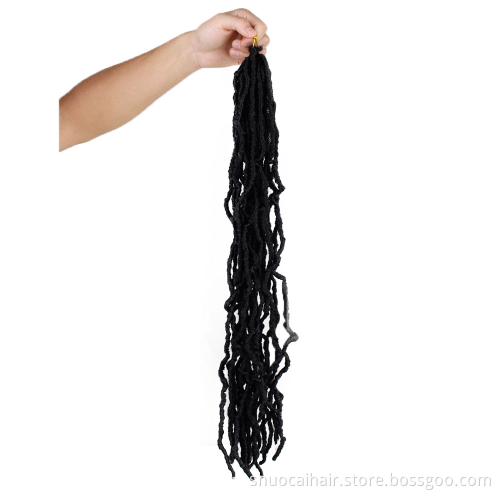 Soft Nu Locs 36 inches In synthetic Hair Extension 18 24 inch bobbiboss Crochet Hair Braids Dreadlocks Goddess Faux Locs